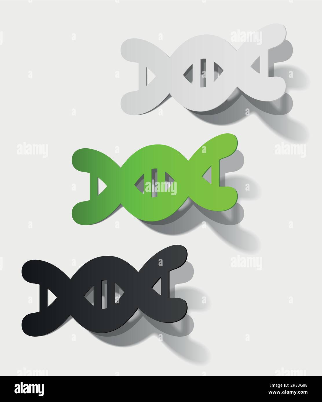 molecule in the form of a sticker Stock Vector