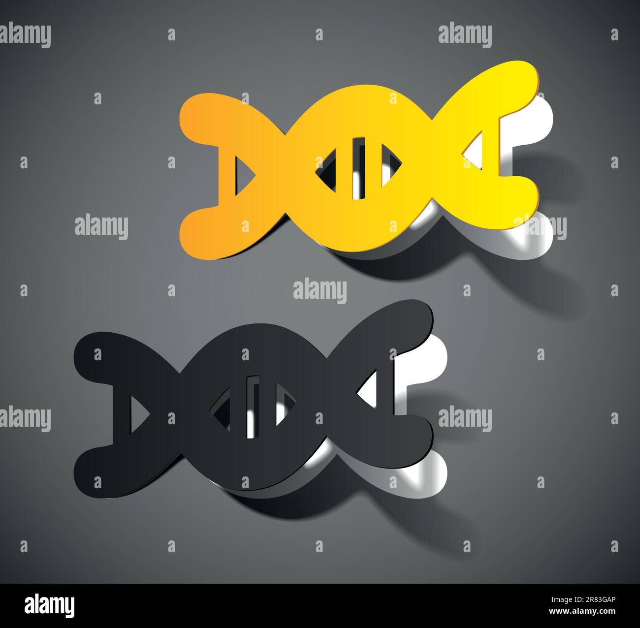 molecule in the form of a sticker Stock Vector