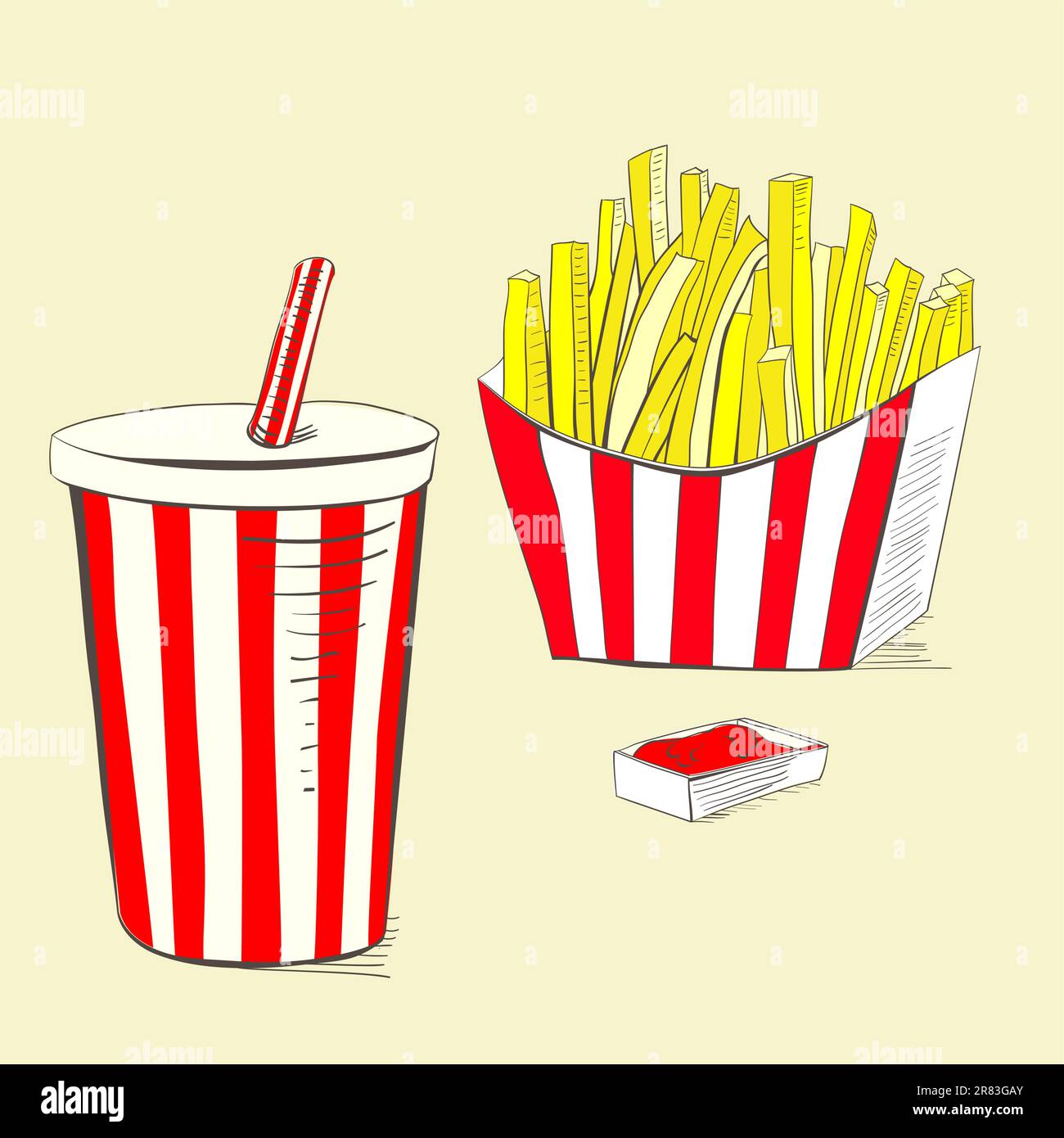 Soda Drink With French Fries Vector Illustration Stock Vector Image soda-drink-with-french-fries-vector-illustration-stock-vector-image