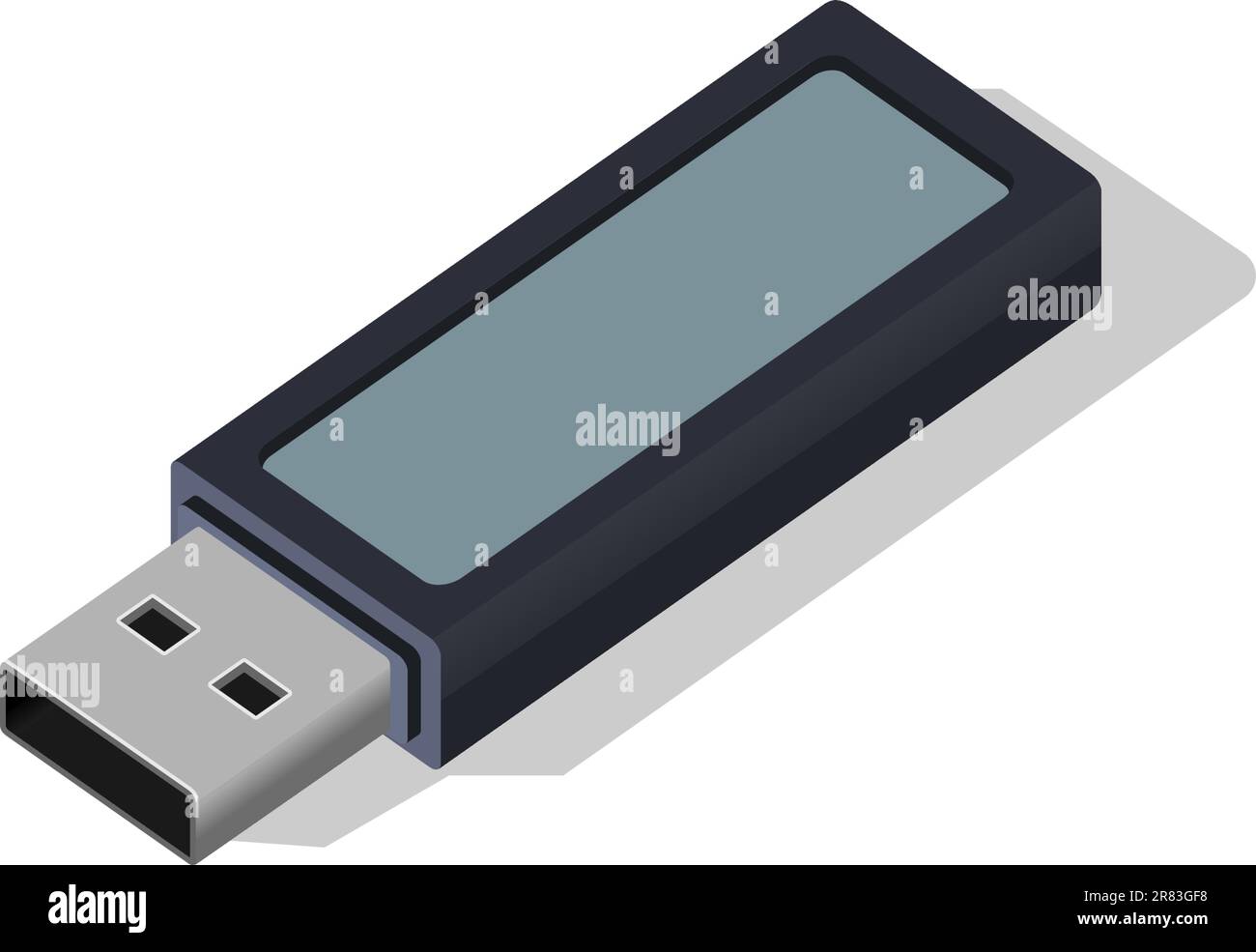 Portable and removable Flash Memory stick as vector illustration Stock Vector