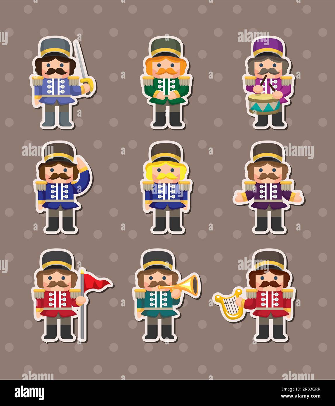 cartoon Toy soldiers stickers Stock Vector Image & Art - Alamy