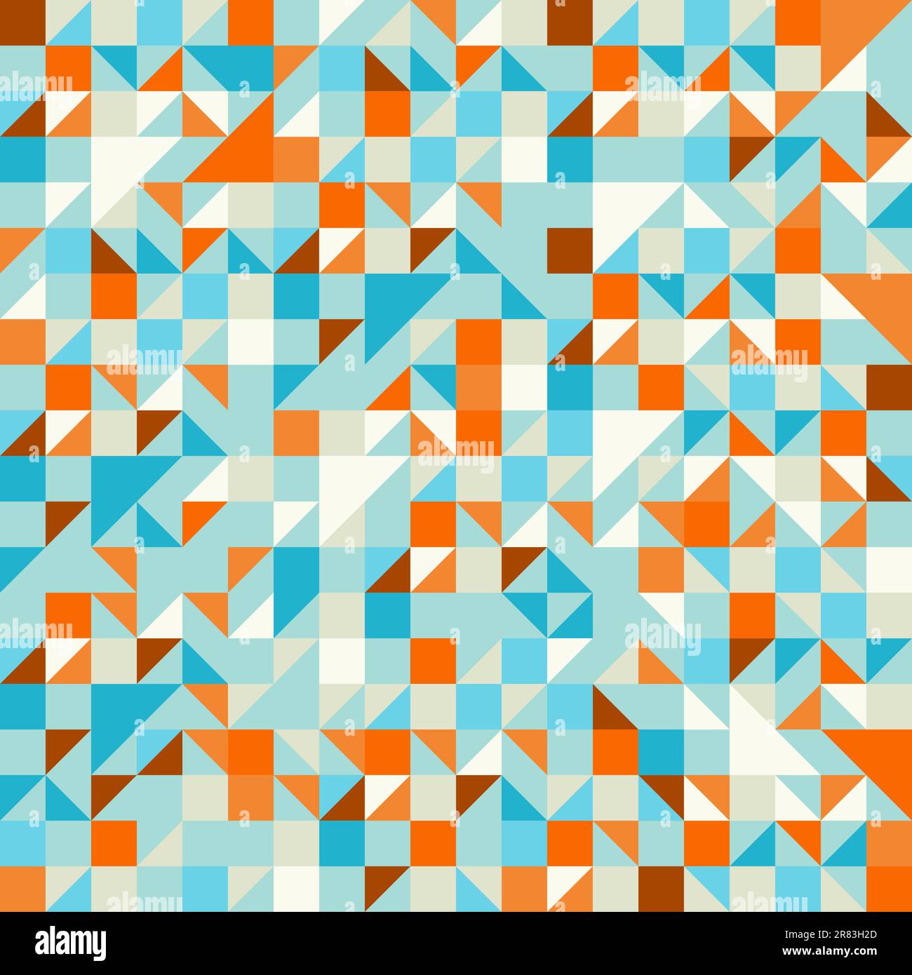 Geometric seamless pattern with triangles and squares Stock Vector