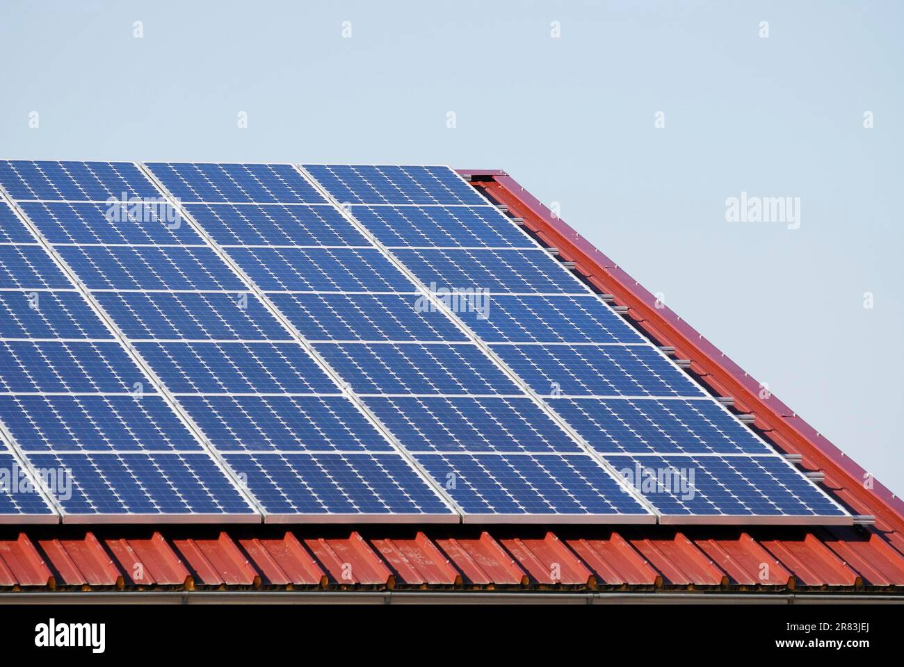 Alternative energy generation with photovoltaic Stock Photo