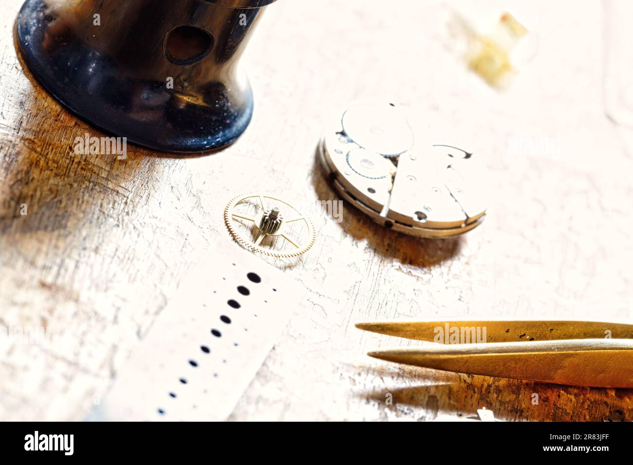 Steampunk and vintage mood, a backdrop for the precision and