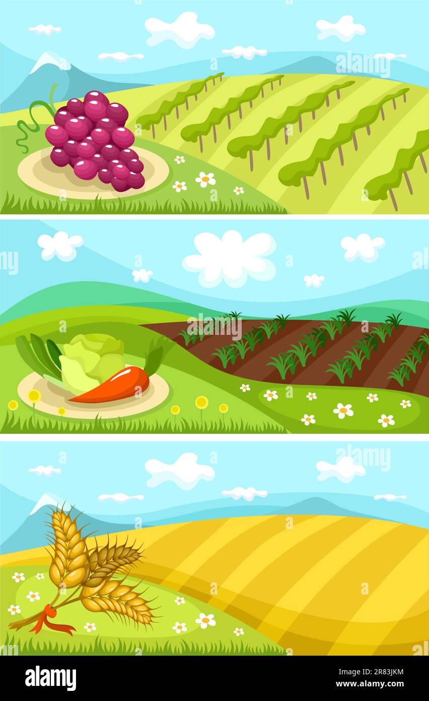 vector illustration of a cute harvest card Stock Vector Image & Art - Alamy