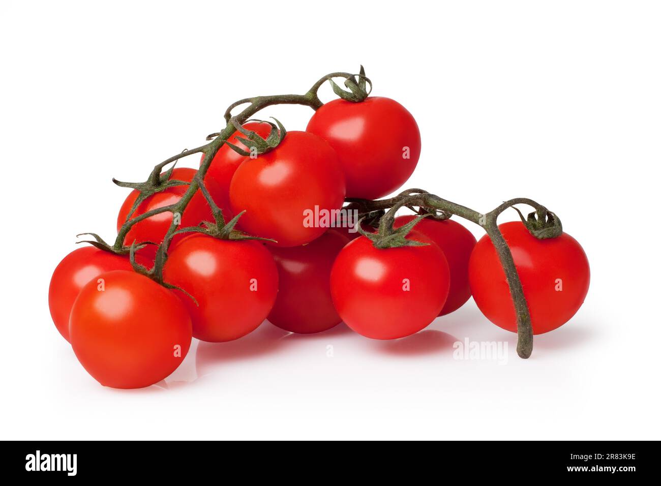 bunch of fresh cherry tomato on white background Stock Photo - Alamy