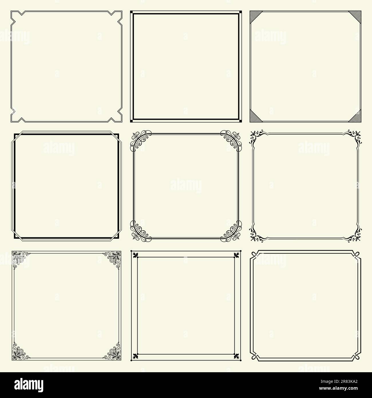 Decorative frames on color background Stock Vector Image & Art - Alamy