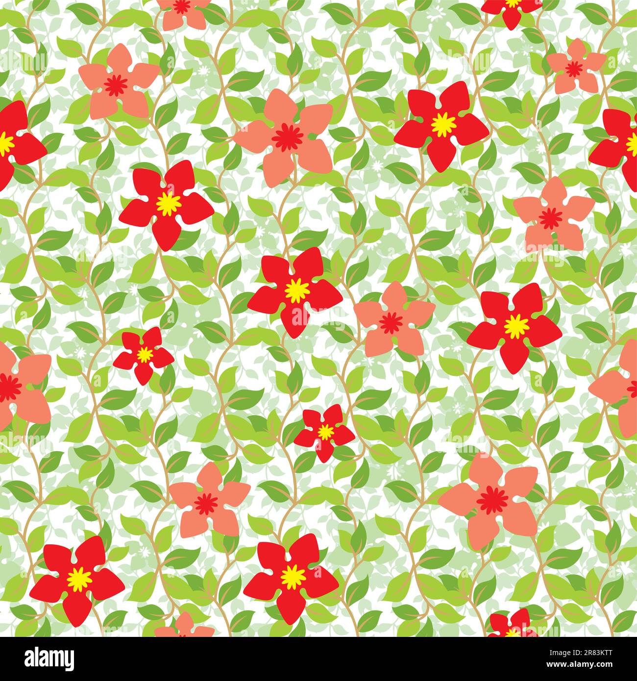 Seamless background from a floral ornament, Fashionable modern wallpaper or textile Stock Vector