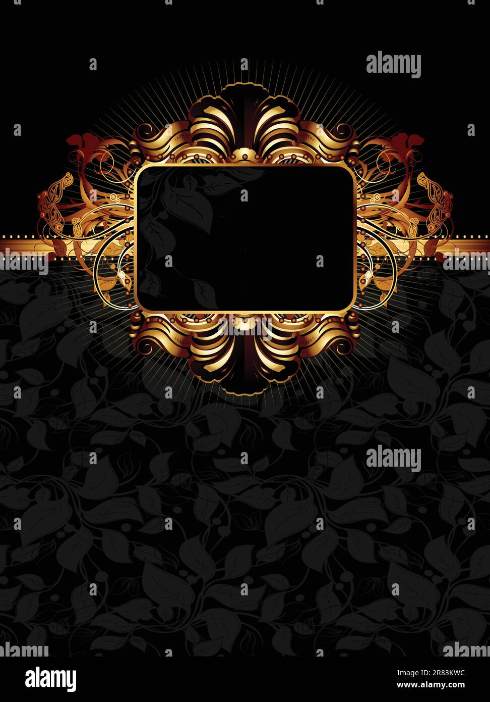 ornate frame, this illustration may be useful as designer work Stock Vector