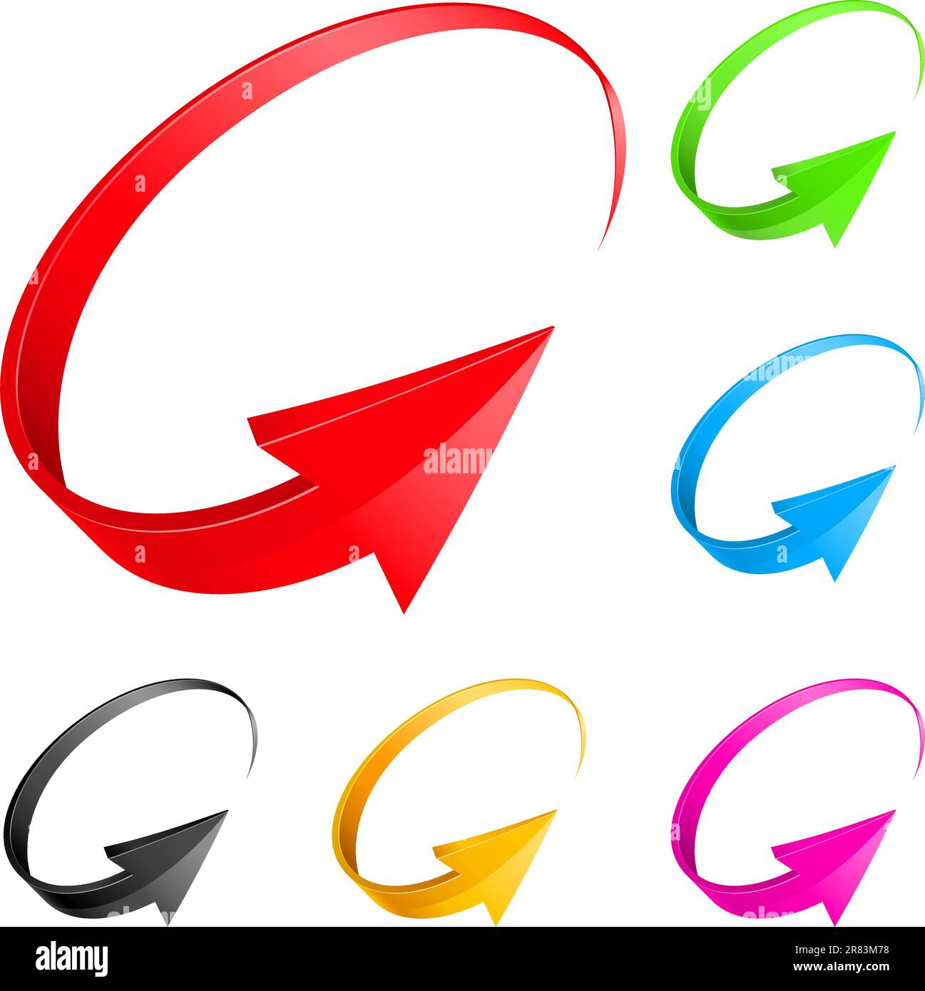 Colorful arrows. Illustration for design on white background Stock ...