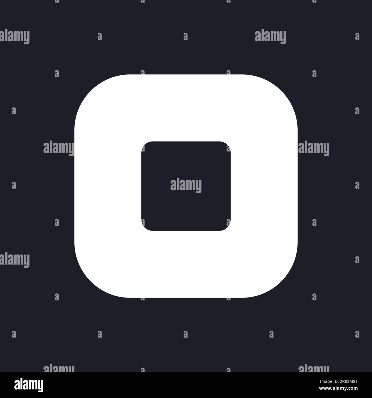 Background template white pixel perfect solid ui icon Stock Vector