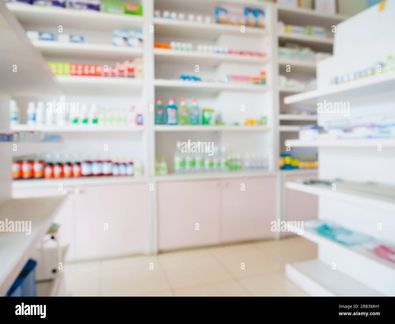 Shelves of medication on sale in a pharmacy Stock Photo - Alamy