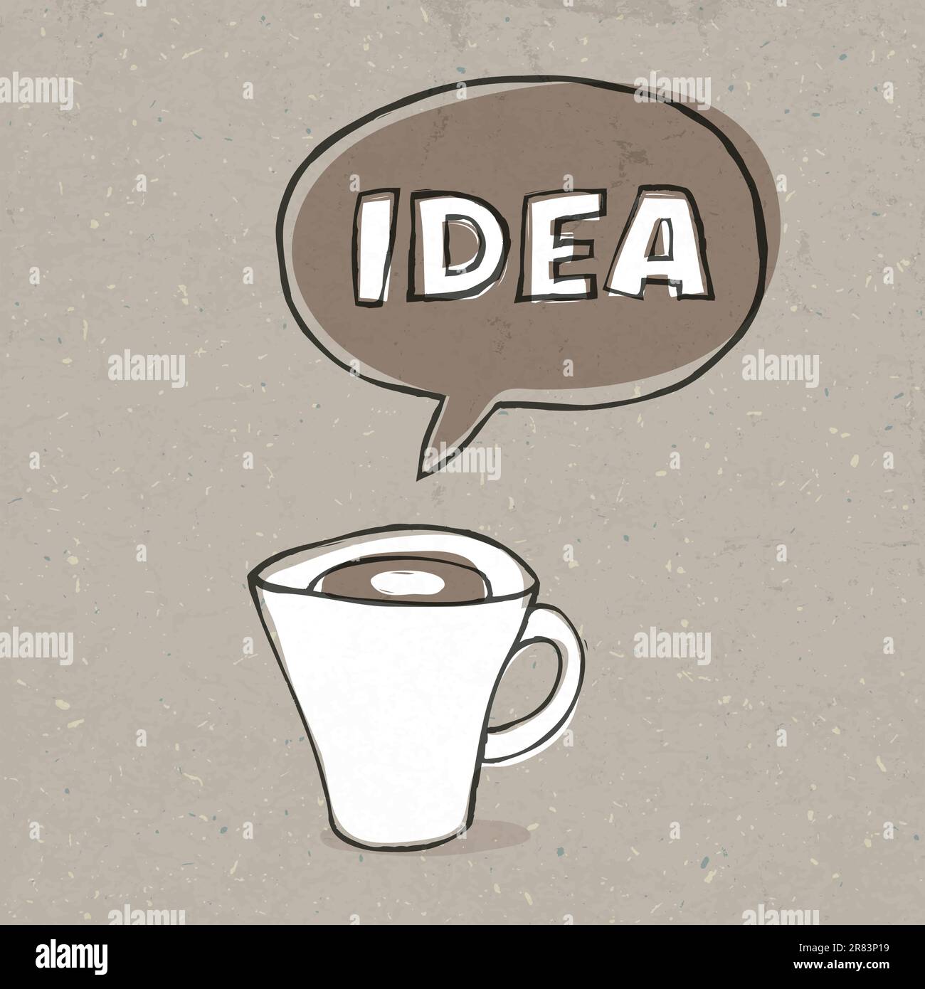 Cup of idea. Concept illustration, vector, EPS10 Stock Vector