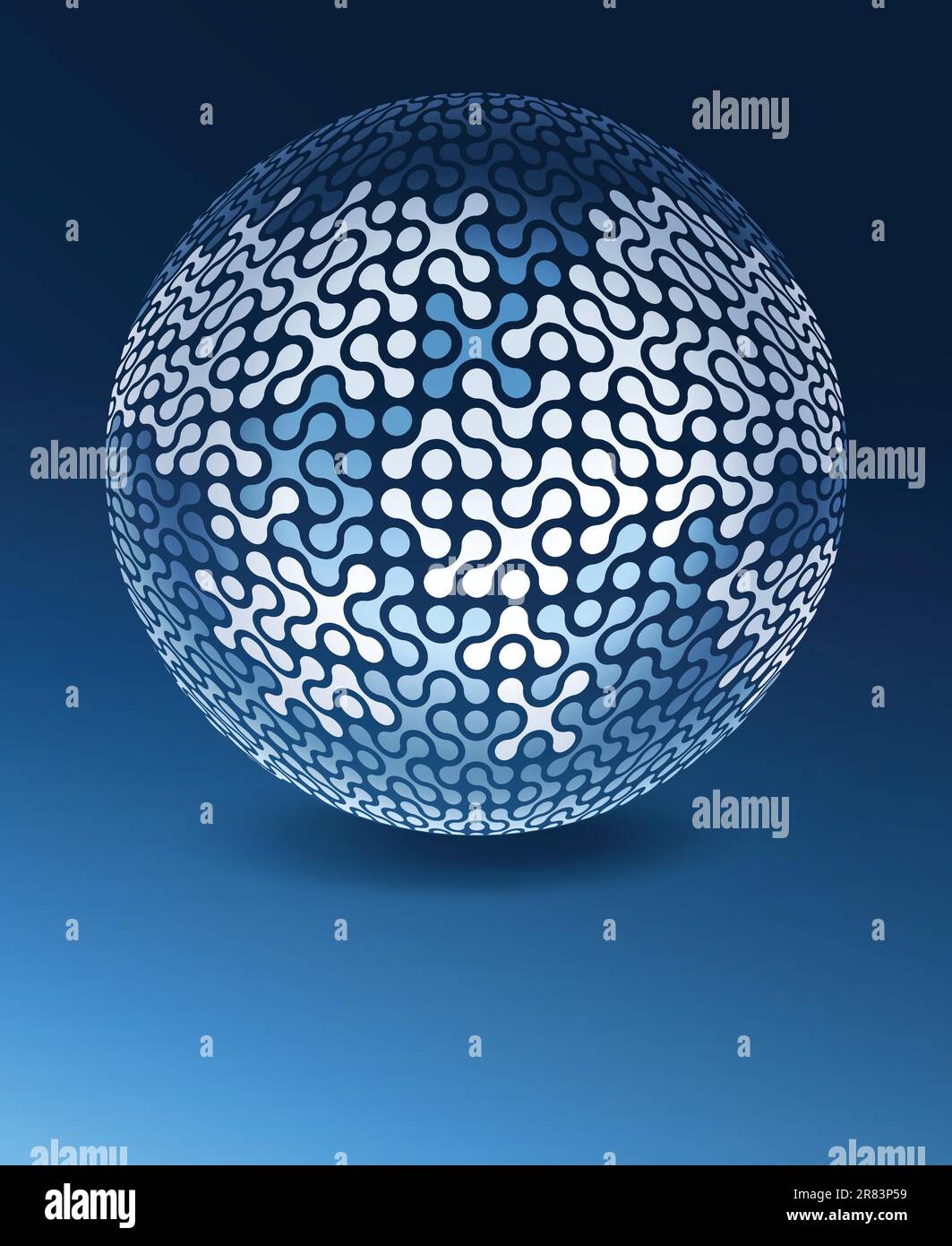 Globe network concept with copy space. Vector illustration, EPS10. Stock Vector