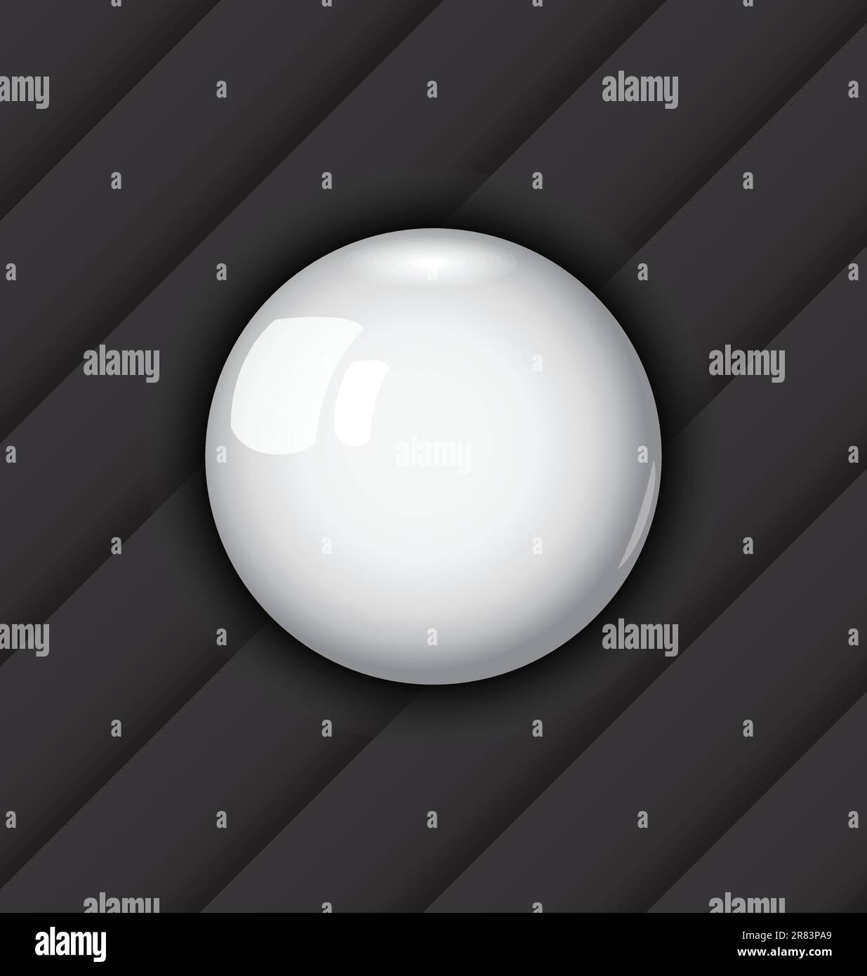 Illustration glossy ball as vector speech bubble - vector Stock Vector