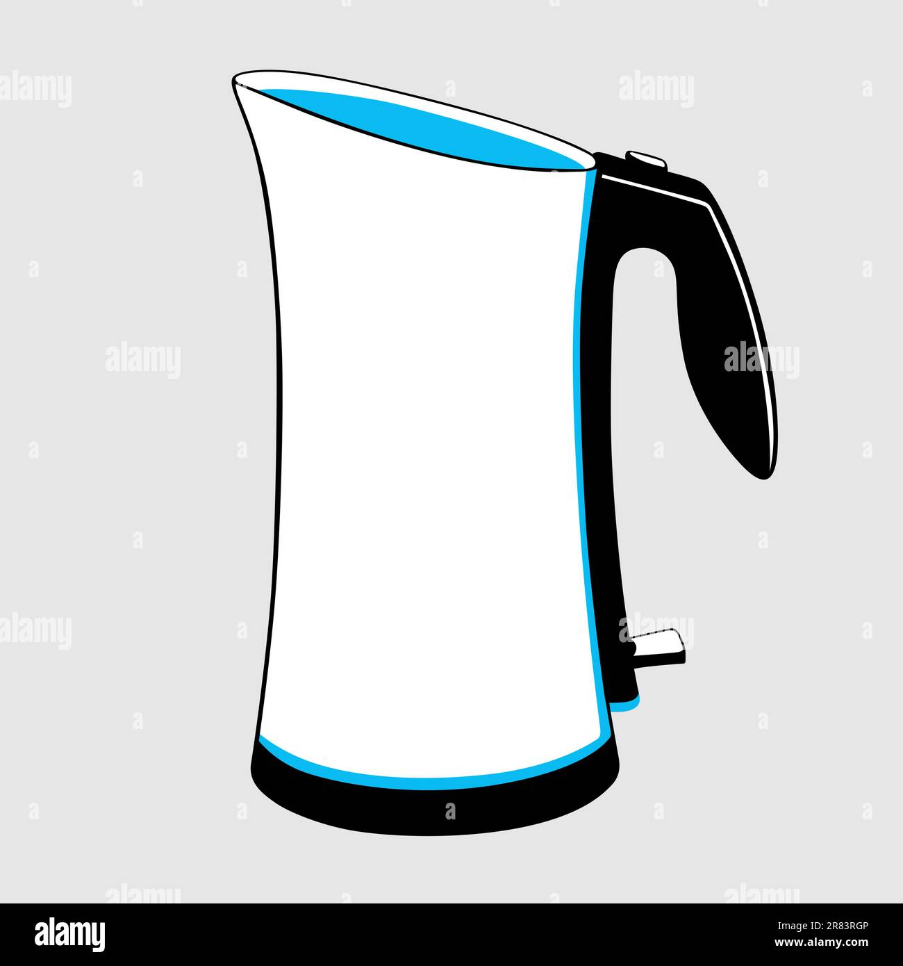 Electric kettle on light grey background Stock Vector