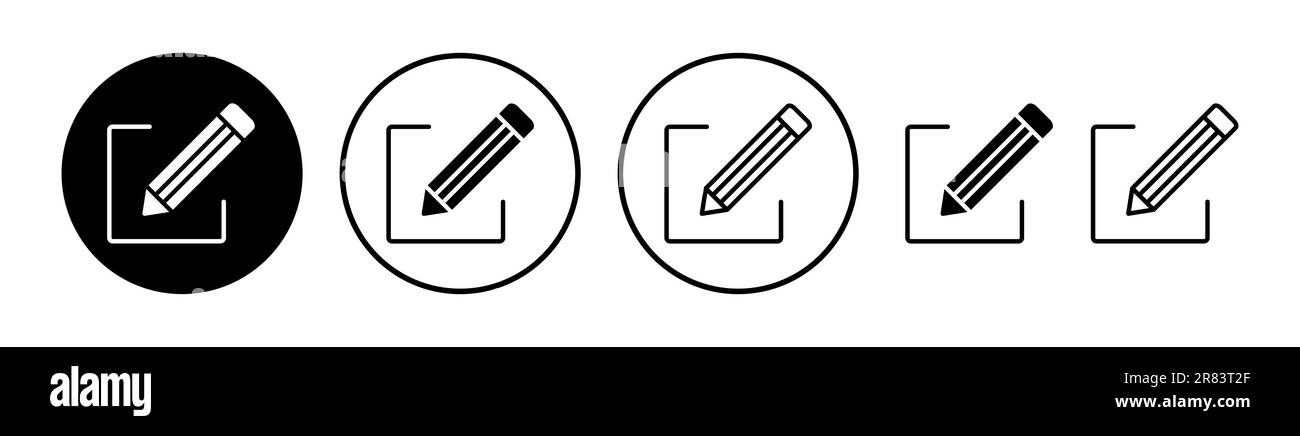 Edit icon vector. edit document sign and symbol. pencil Stock Vector ...
