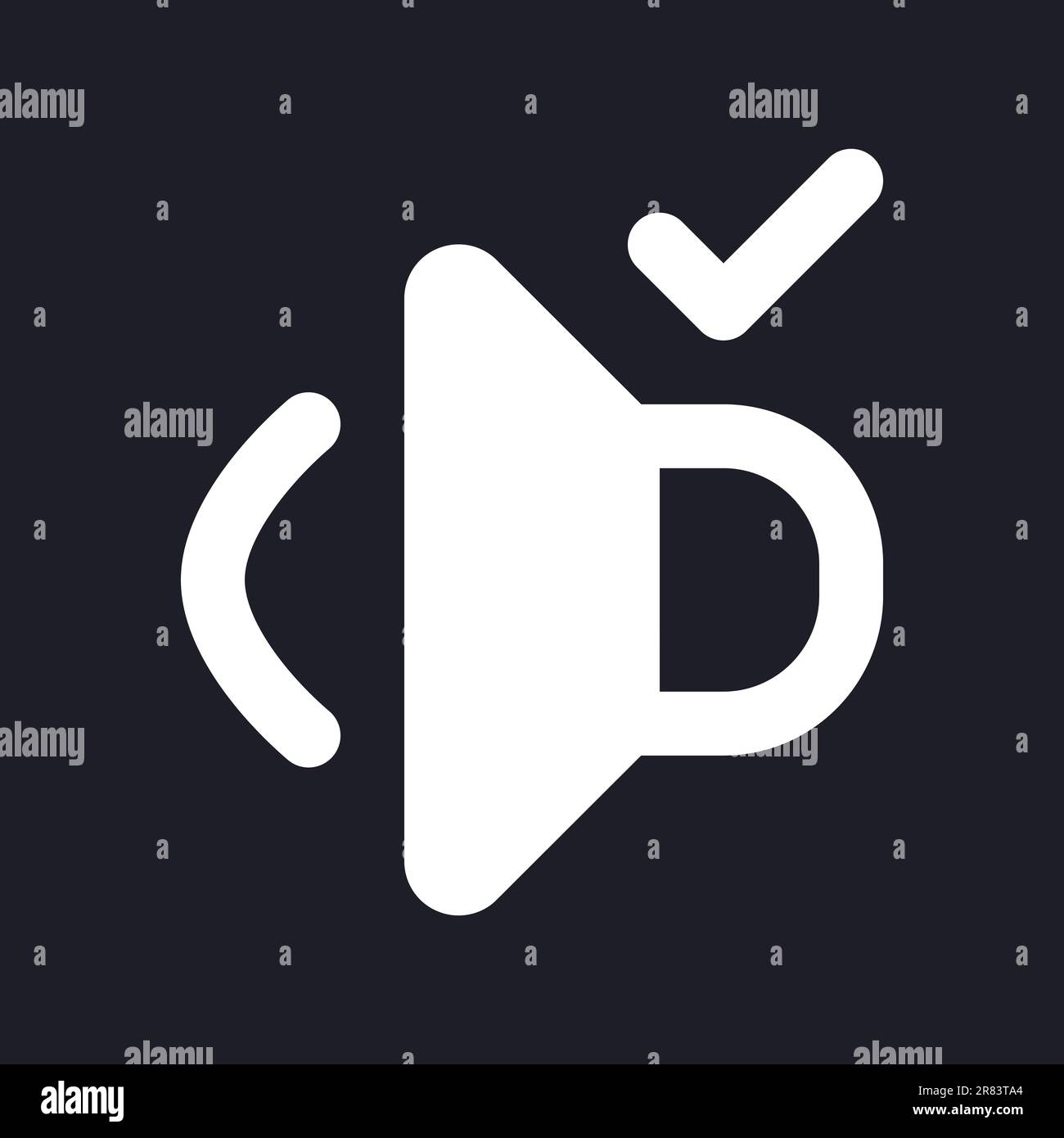 Volume on white pixel perfect solid ui icon Stock Vector