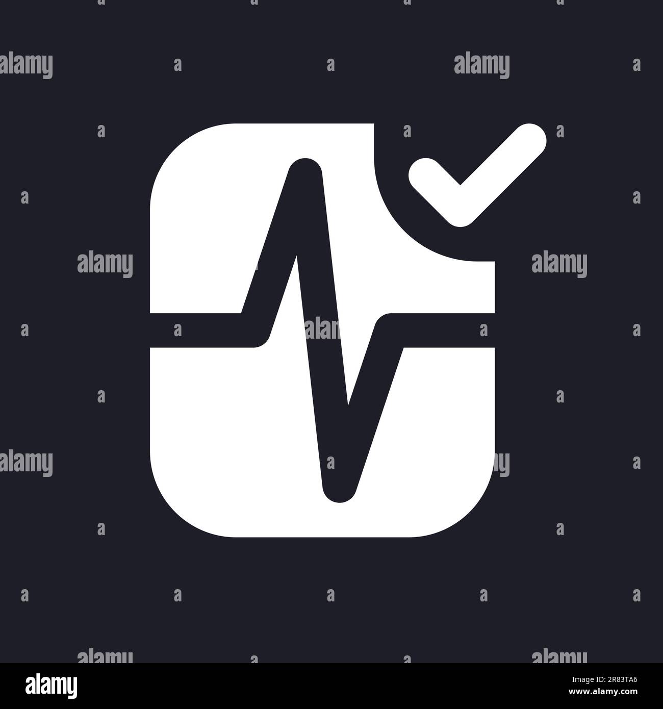 Heartbeat animation effect applying white pixel perfect solid ui icon Stock Vector