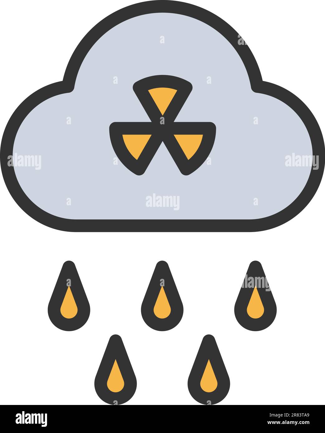 Acid Rain icon vector image. Stock Vector