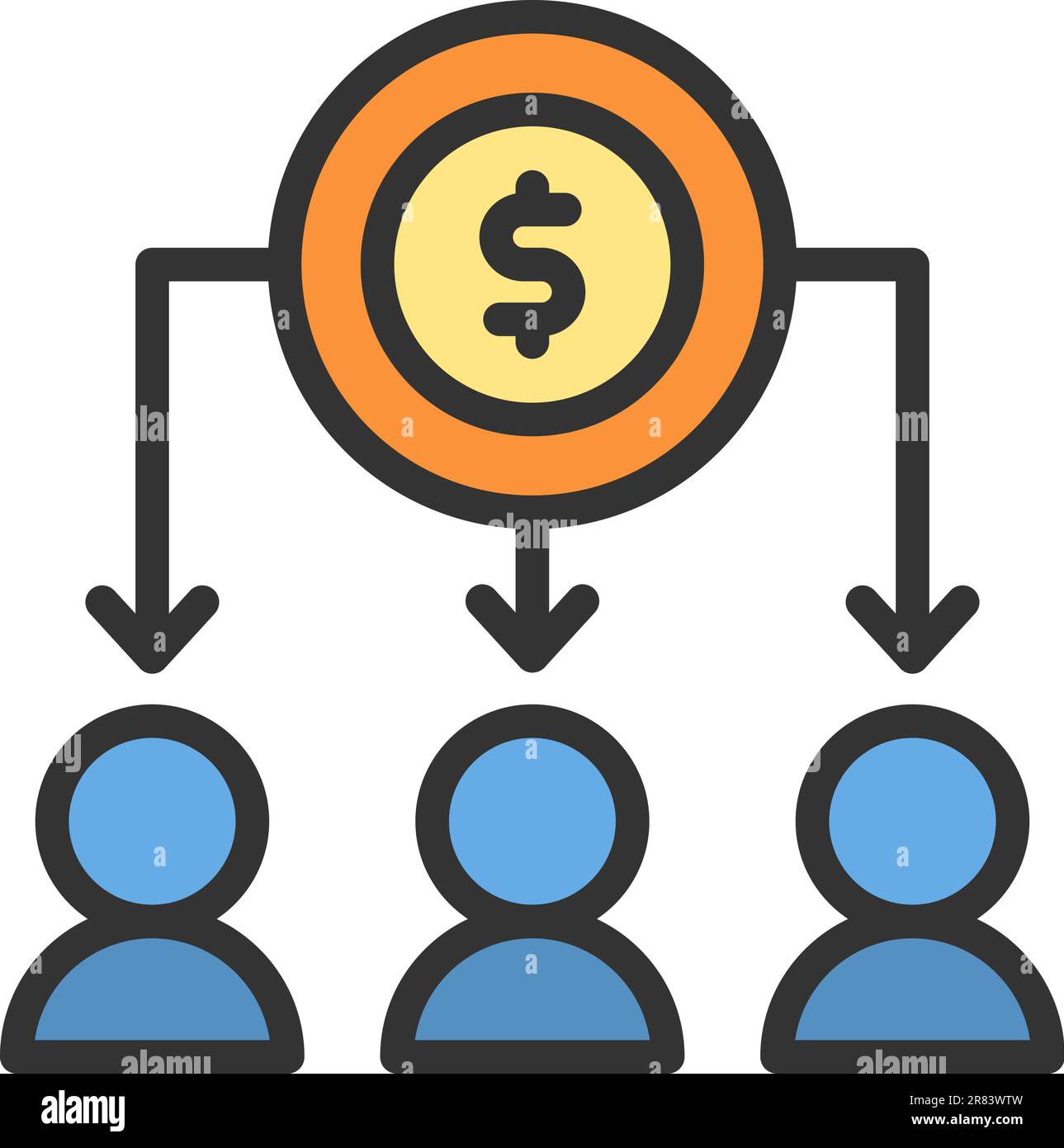 Crowdfunding icon vector image Stock Vector Image & Art - Alamy