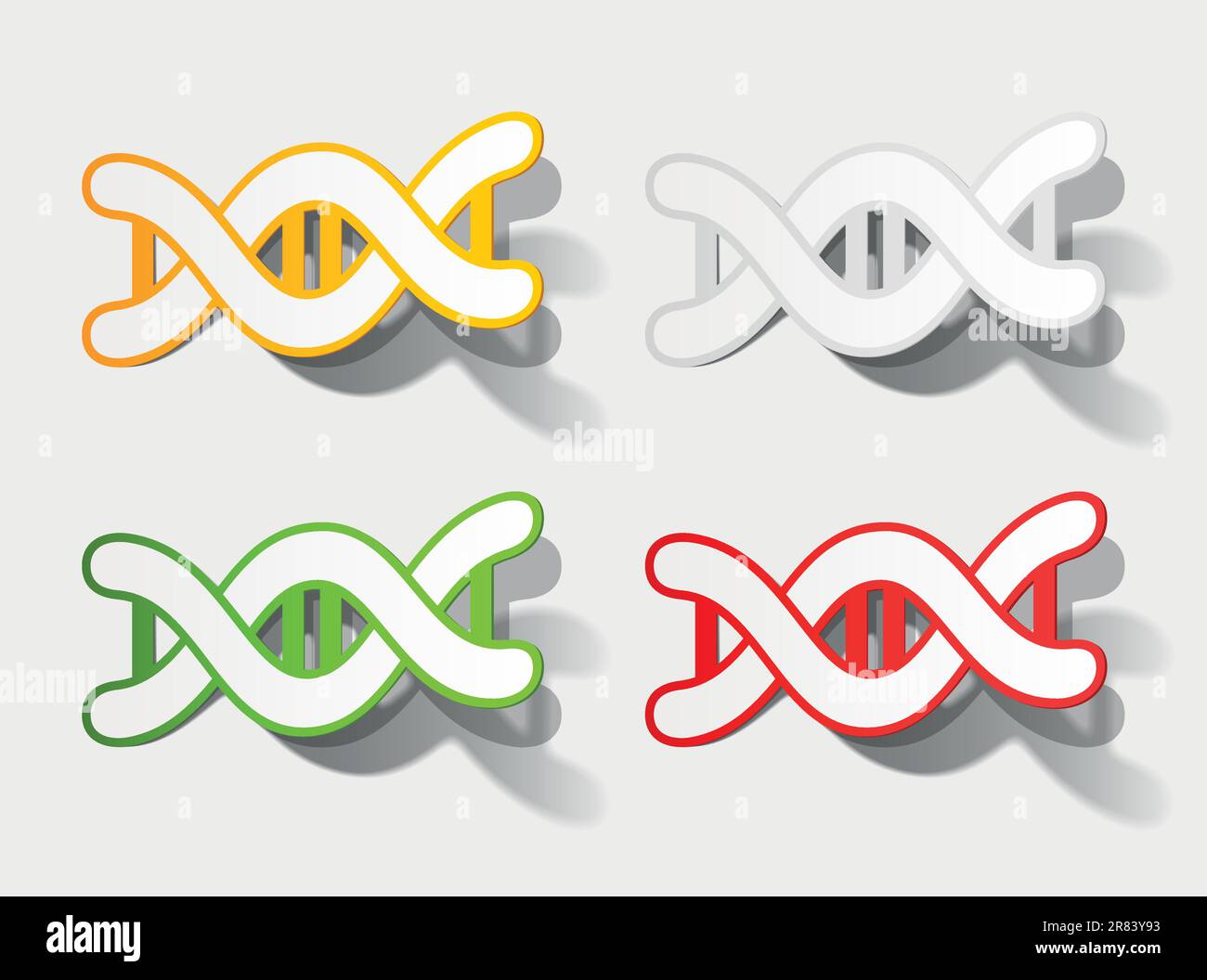 molecule in the form of a sticker Stock Vector