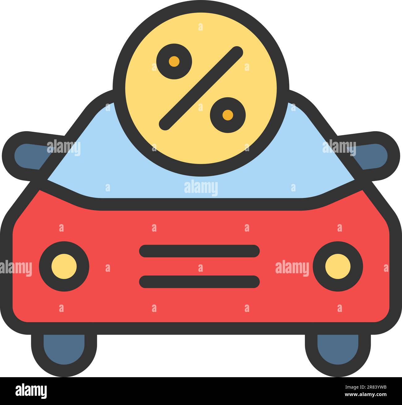 Car Loan icon vector image. Stock Vector