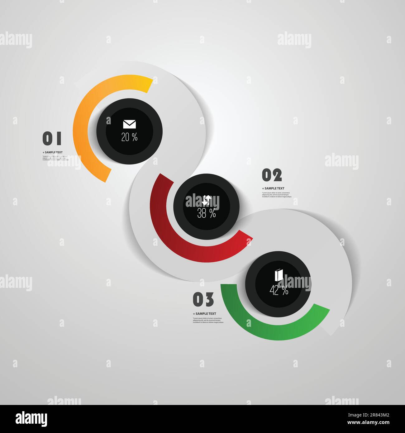Infographics Cover - Colorful Circle Designs with Icons Stock Vector ...