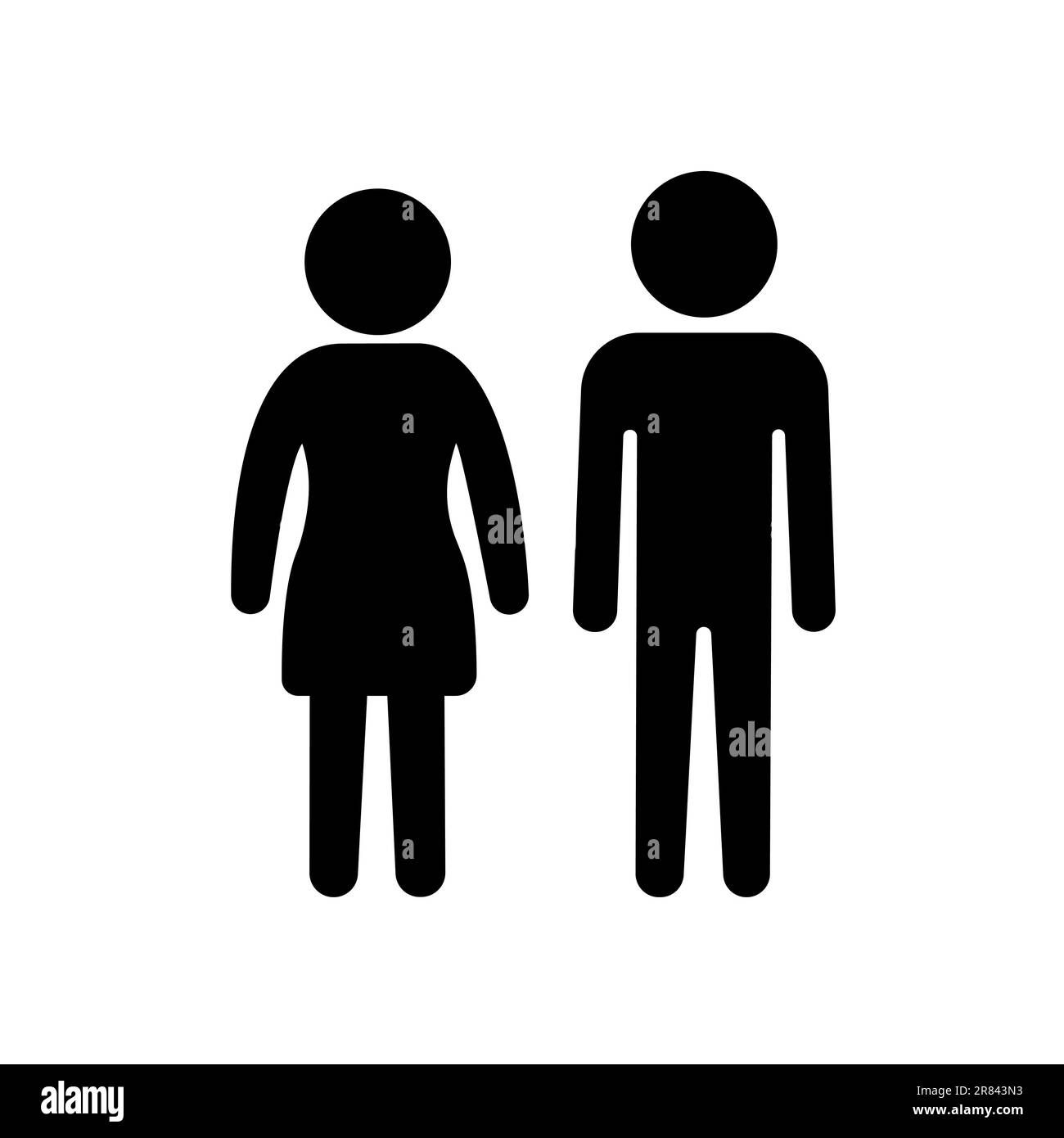 Man, Woman icon. isolated Flat designvector illustration Stock Vector ...