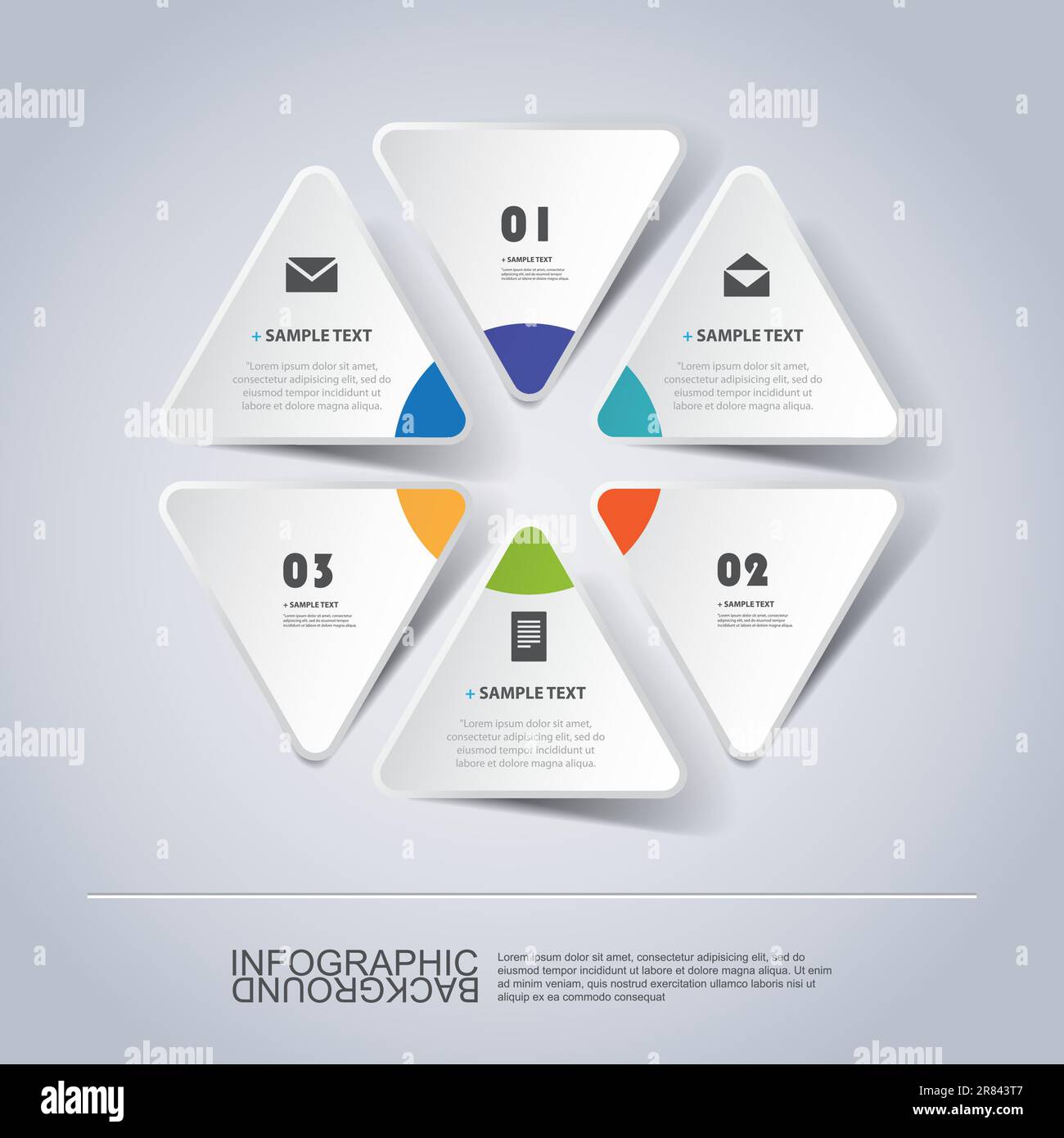 Colorful Minimal Paper Cut Infographics Design, Presentation Template ...