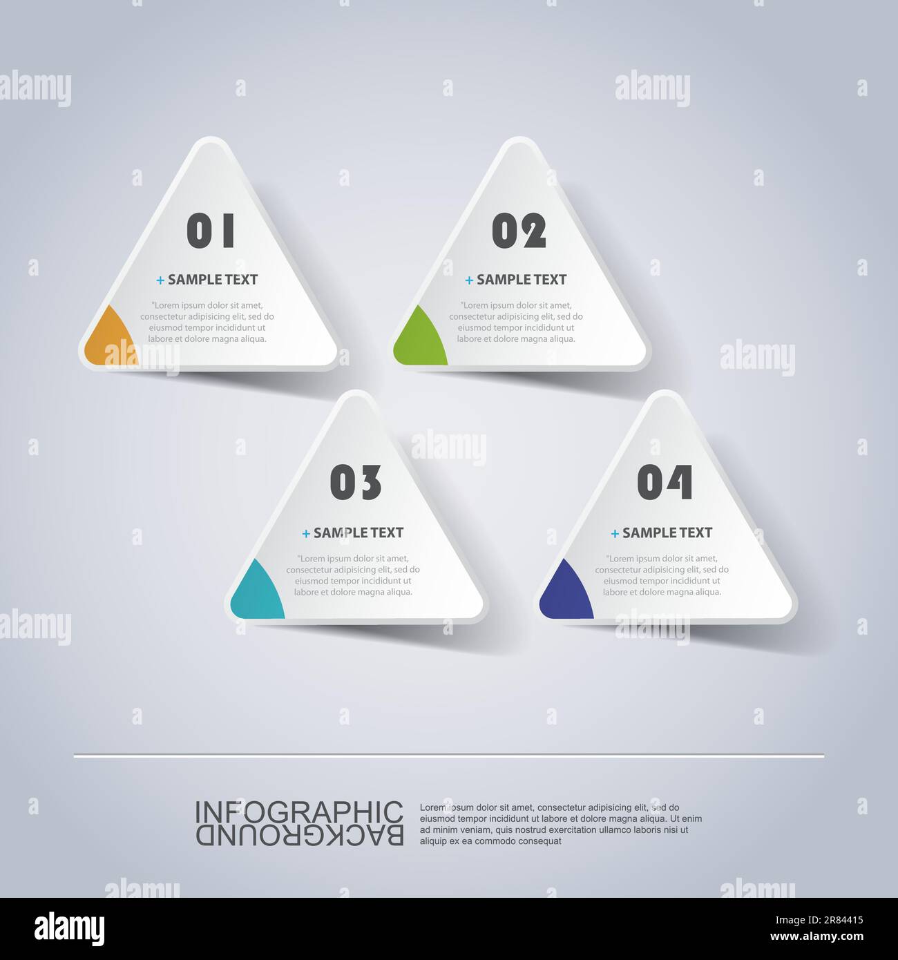 Triangle Infpgraphics Colorful Minimal Paper Cut Infographics Design, Presentation Template ...