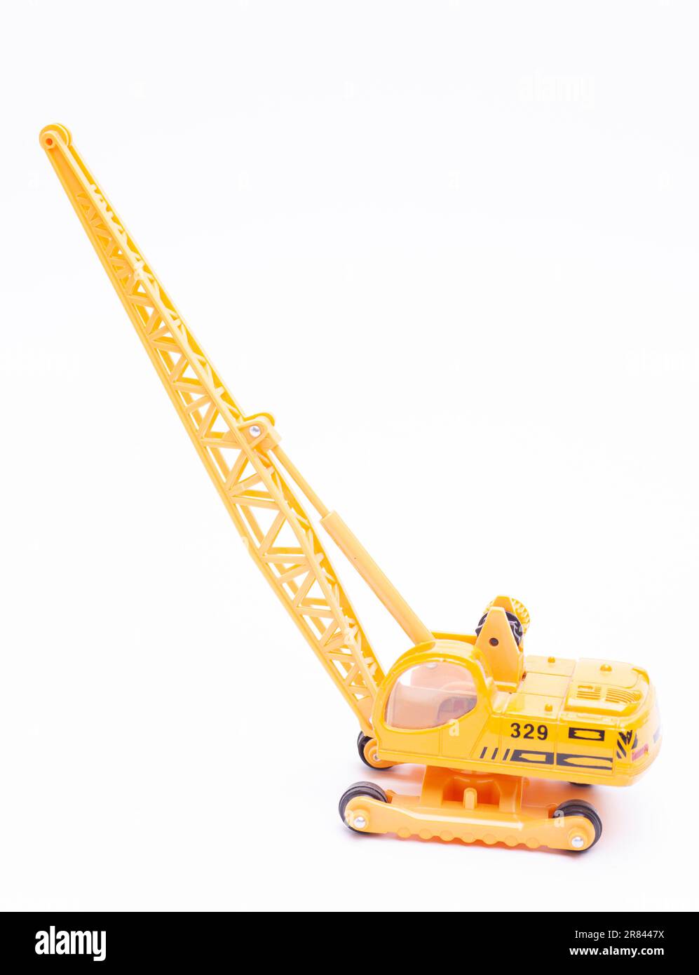 building crane construction machinery toy isolated on white background ...