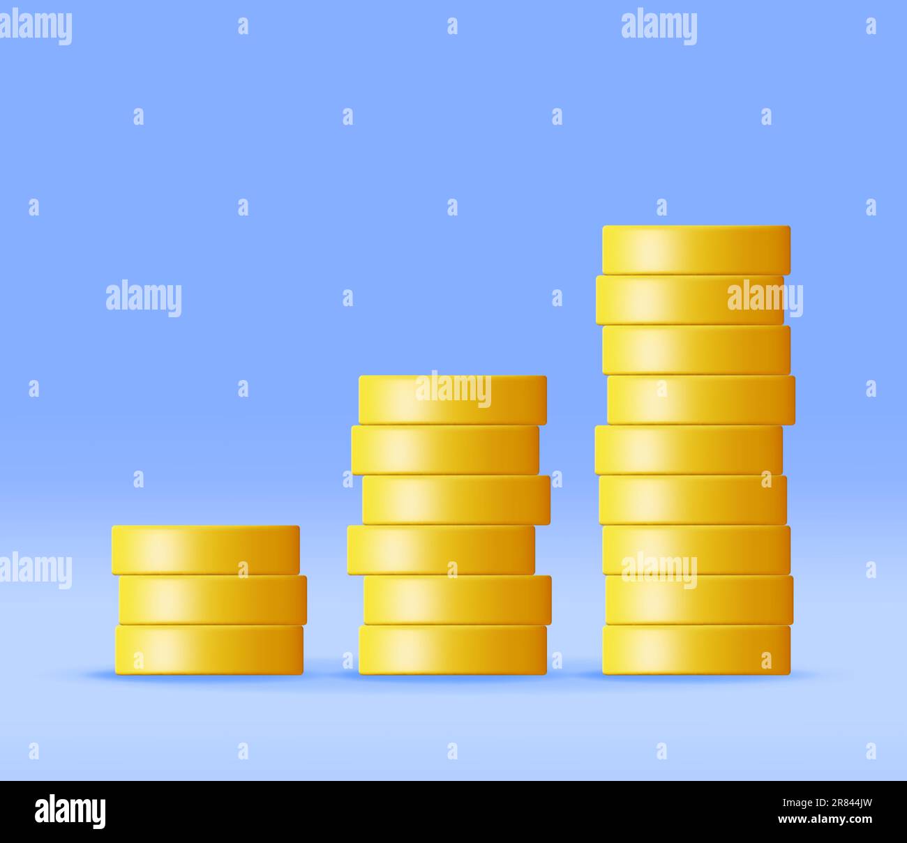 3D Stack of Gold Coins Icon Isolated Stock Vector Image & Art - Alamy