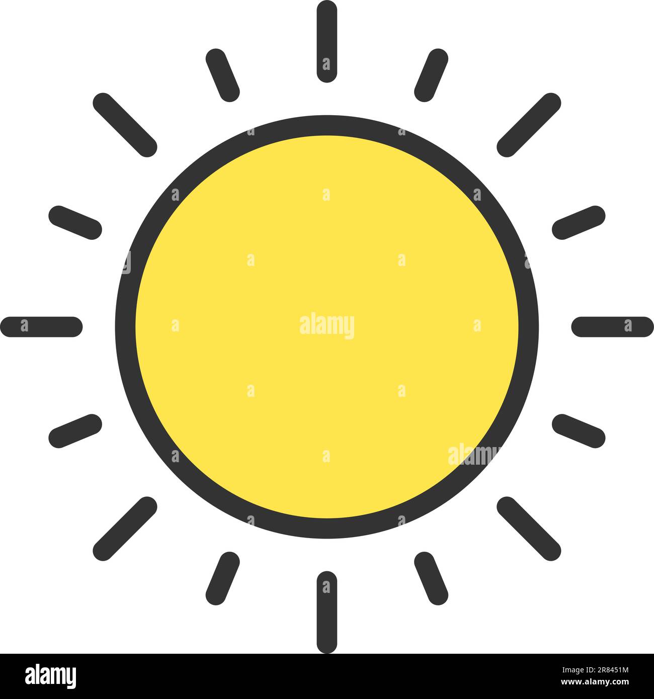 Sun icon vector image Stock Vector Image & Art - Alamy