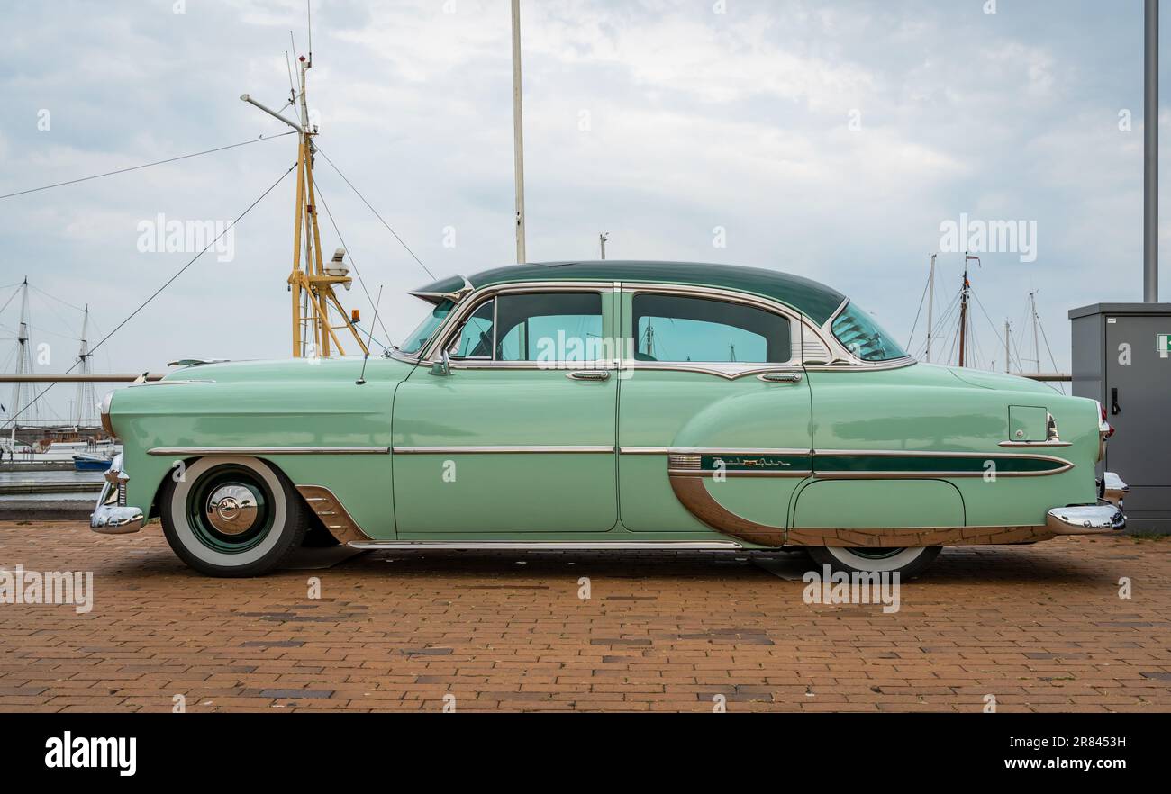 Lelystad, The Netherlands, 18.06.2023, Side view of classic car Chevrolet Bel Air from 1953 at The National Oldtimer Day Stock Photo