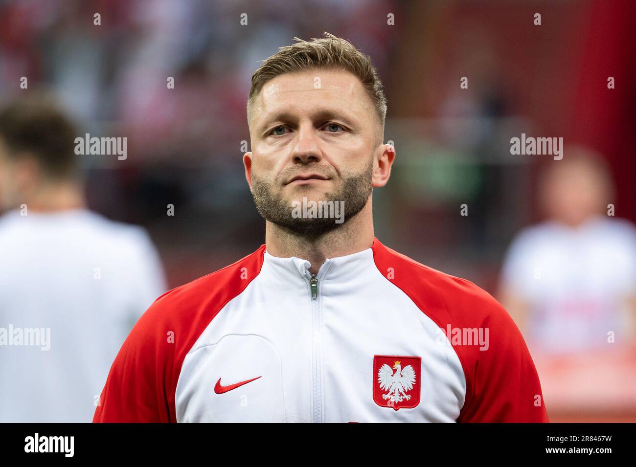 WARSAW, POLAND - JUNE 16, 2023: Friendly football match  Poland vs Germany 1:0. Jakub Blaszczykowski Kuba during his farewell game. Stock Photo