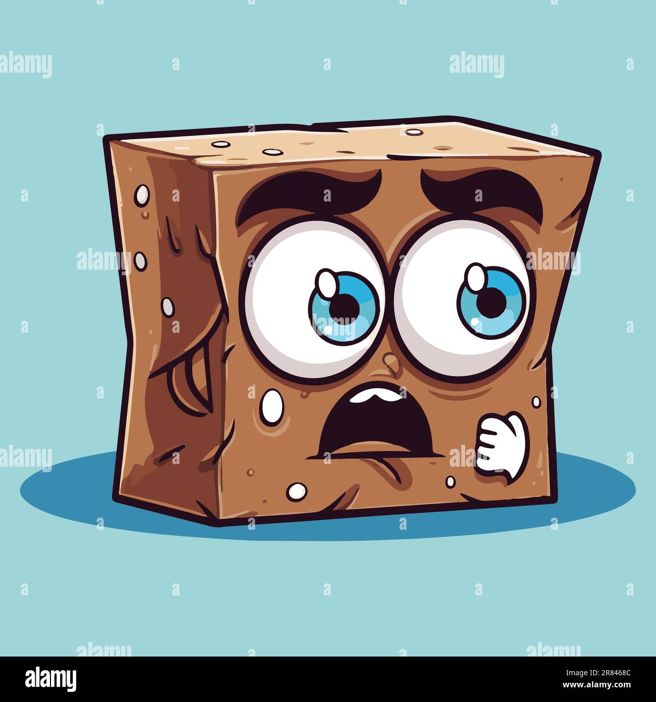 Cute Gift Box mascot flat vector illustration Stock Vector