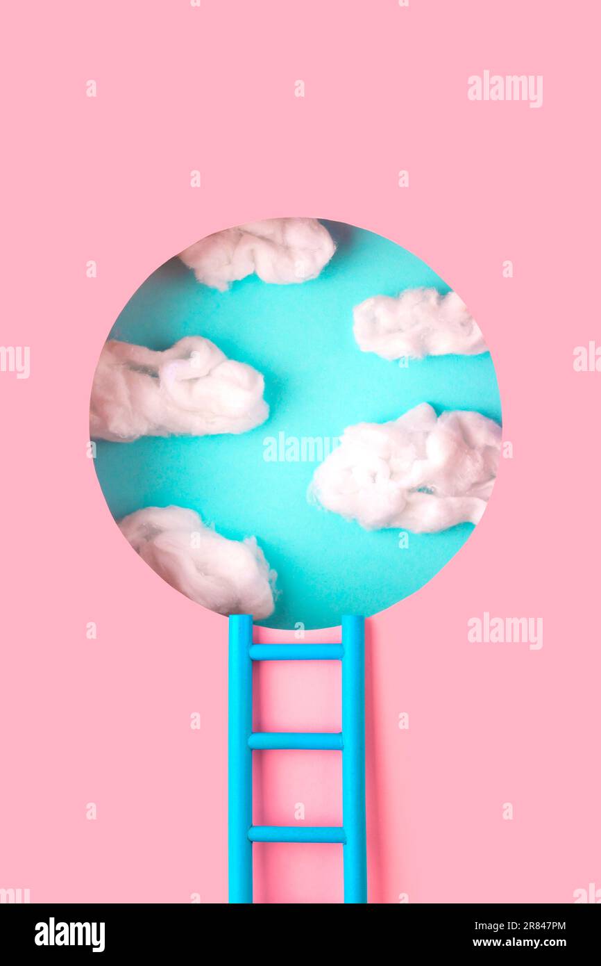 Development and success concept. Ladder up to sky Stock Photo - Alamy