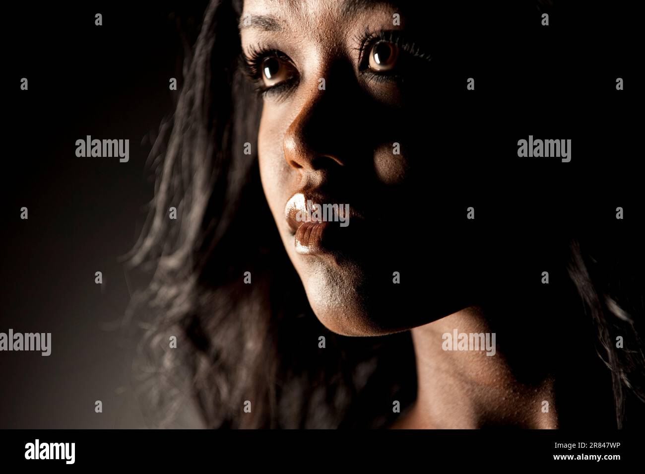 Closeup of young black woman hi-res stock photography and images - Alamy