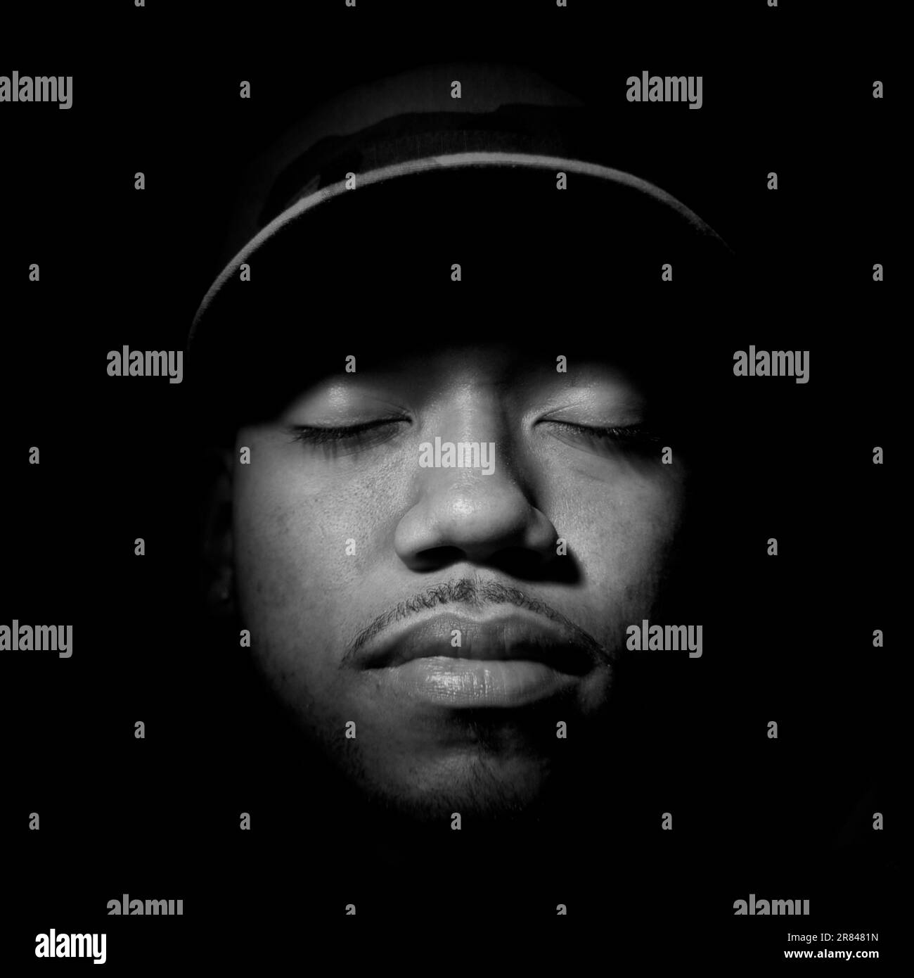 A portrait of a young hiphop artist in Los Angeles Stock Photo Alamy