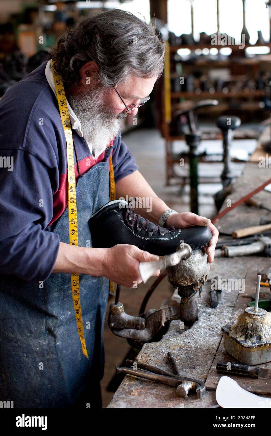 Making hiking boots the old fashioned way at Peter Limmer & Sons boot ...