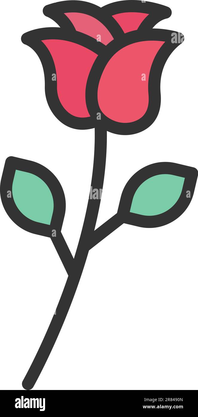 Rose icon vector image Stock Vector Image & Art - Alamy