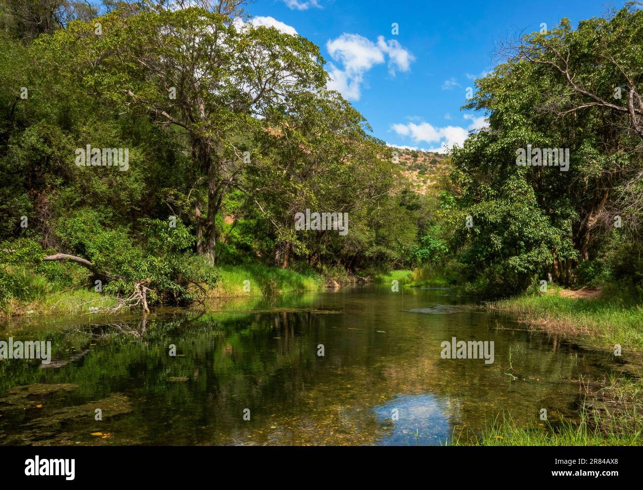The river crossing. A river crossing in the Baviaanskloof hartland, a 200 km stretch of gravel