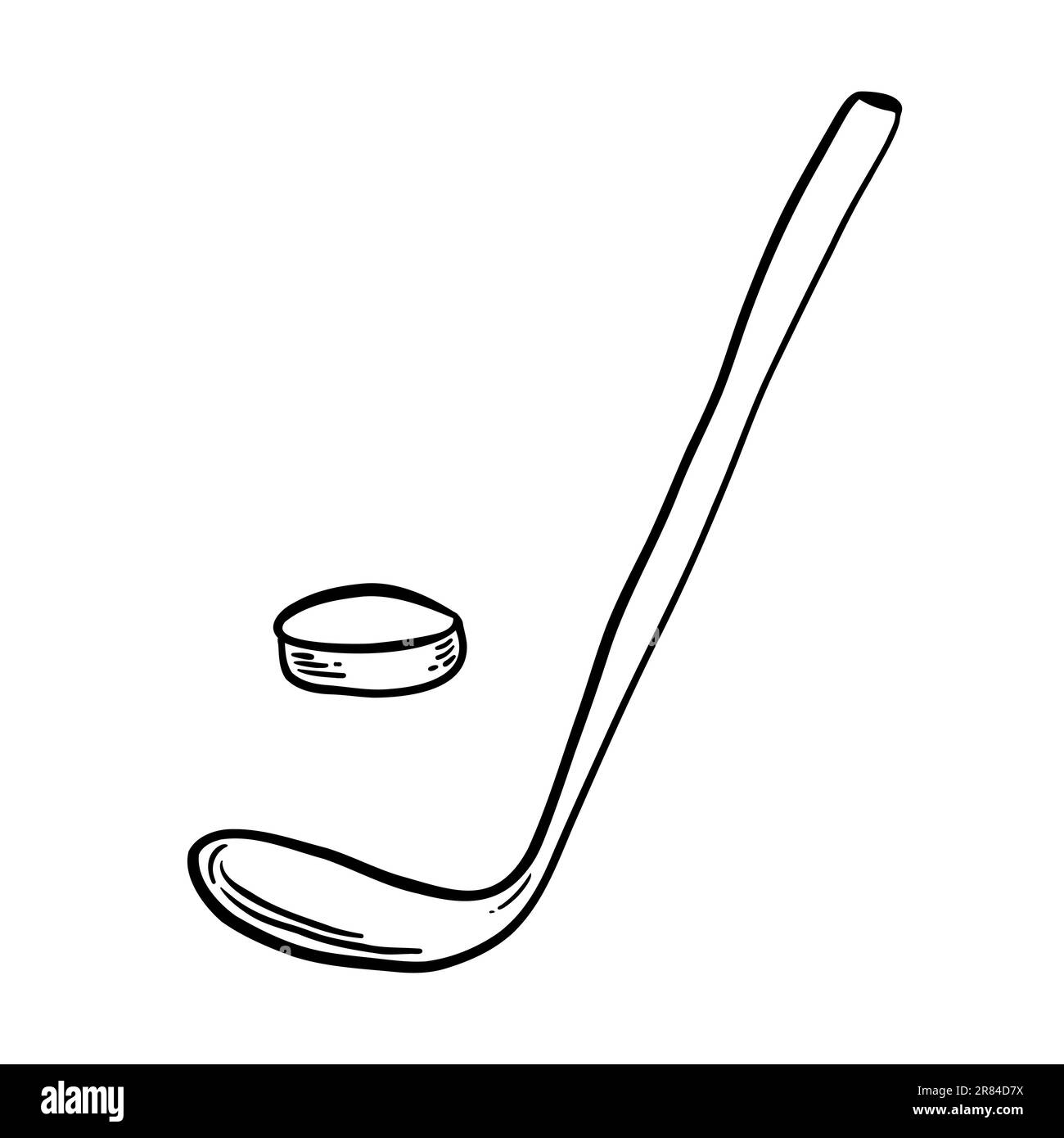 Hockey vector background. Vector hockey Skates Hockey stick. Stock Vector