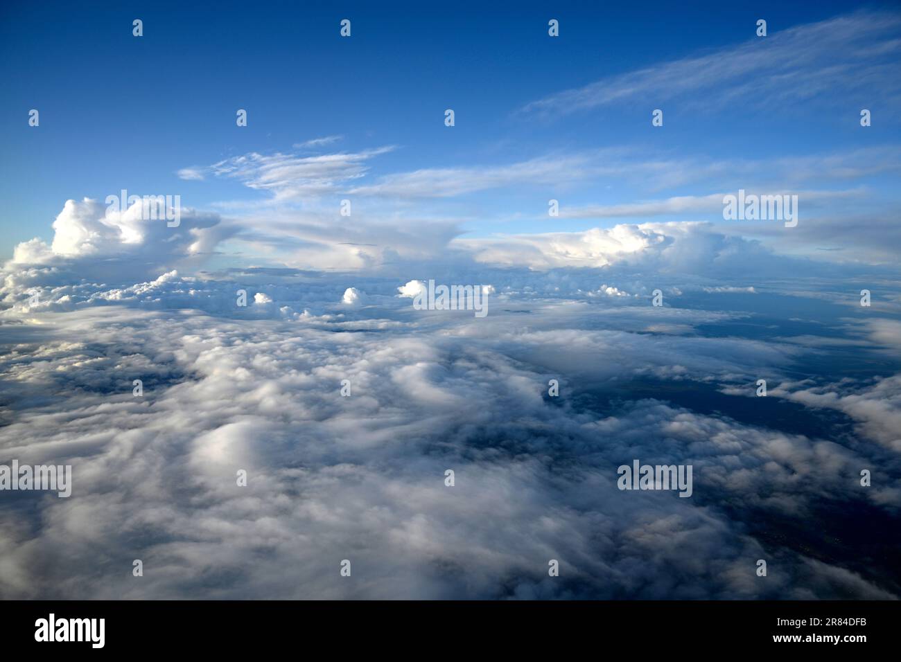 Turbulence in the Skies and High Clouds over Bali, Indonesia Stock Photo