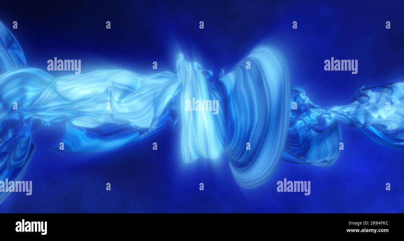 Abstract blue line swirling fluid glowing energy scientific futuristic ...