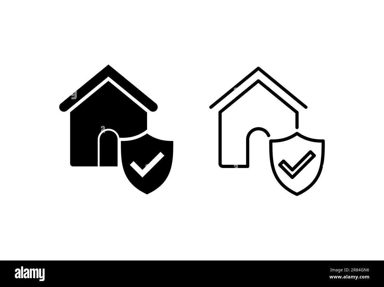 house insurance icon set. house protection icon Stock Vector Image ...