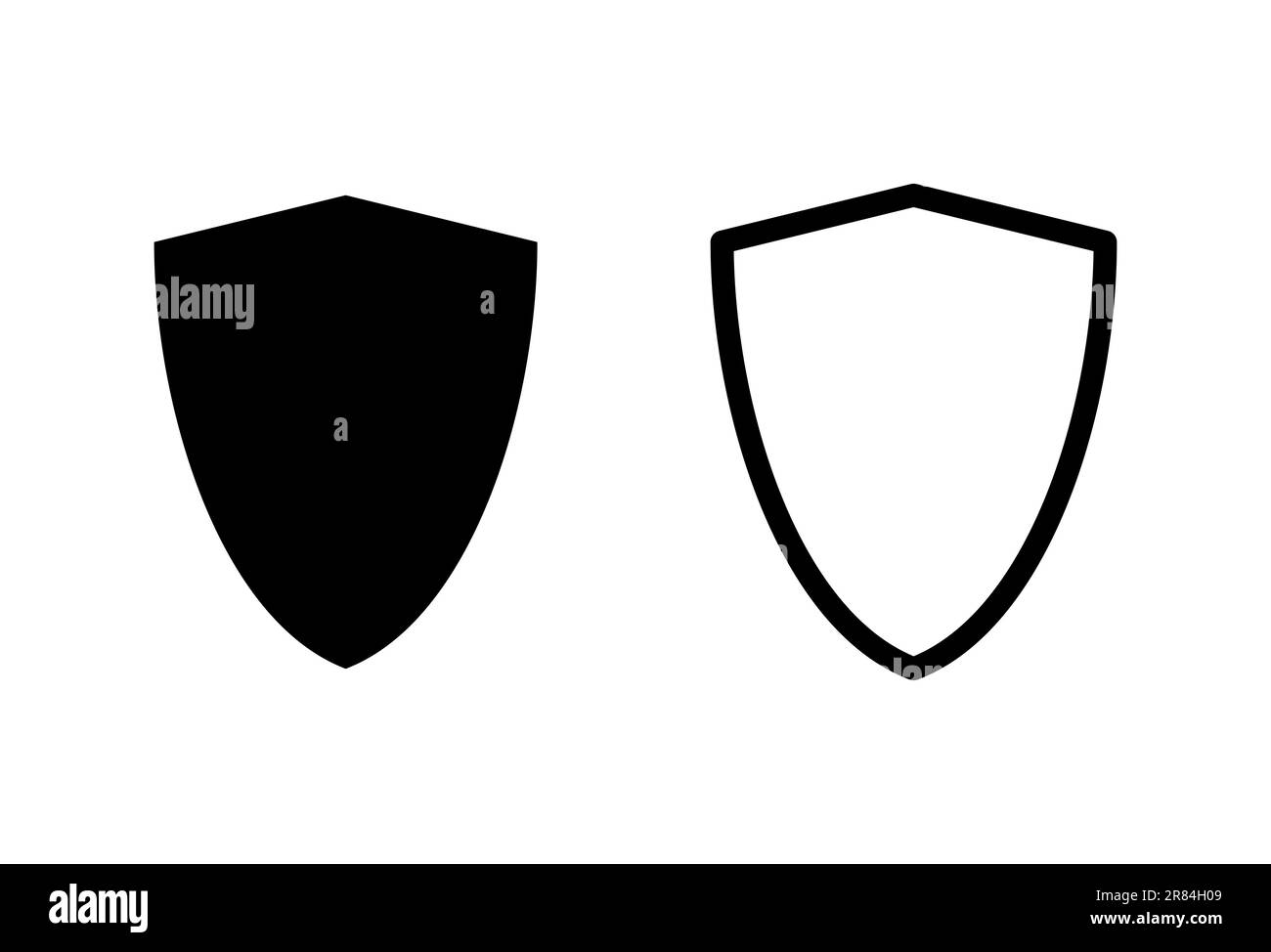 Secured shield risk icon Cut Out Stock Images & Pictures - Alamy