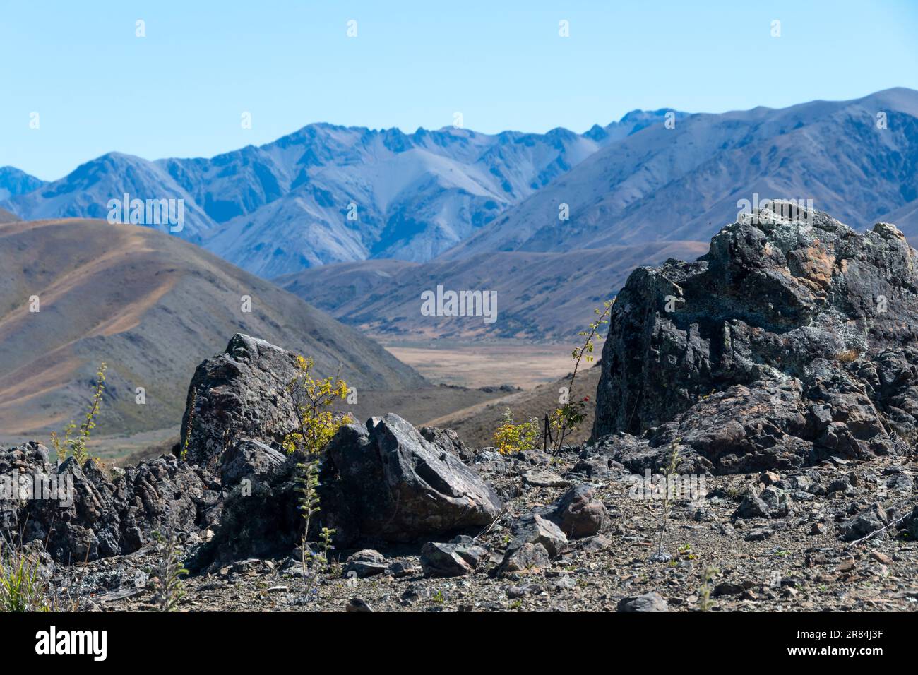 Mountain ranges from Isolated Saddle, Molesworth Station, near Hanmer