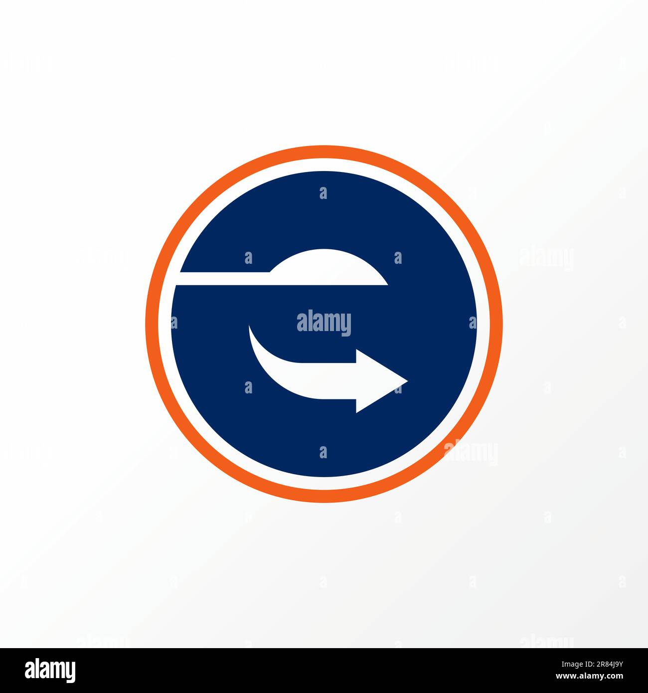 Logo design graphic concept creative abstract premium free vector stock letter A font with arrow on circle line. Related to initial business progress Stock Vector